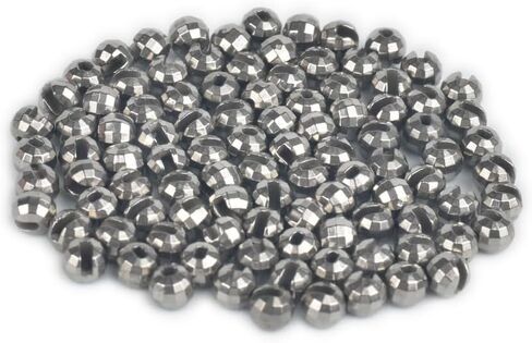 50pcs Tungsten Faceted Slotted Beads for Fly Tying,5 Colors/8 Sizes Tungsten Beads Heads Faceted Slotted Fly Tying Materials in Saudi Arabia