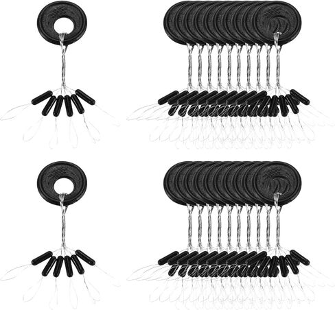 PATIKIL Fishing Rubber Bobber Beads Stoppers, Float Sinker Stop Cylinder Shaped with Storage Case in Saudi Arabia
