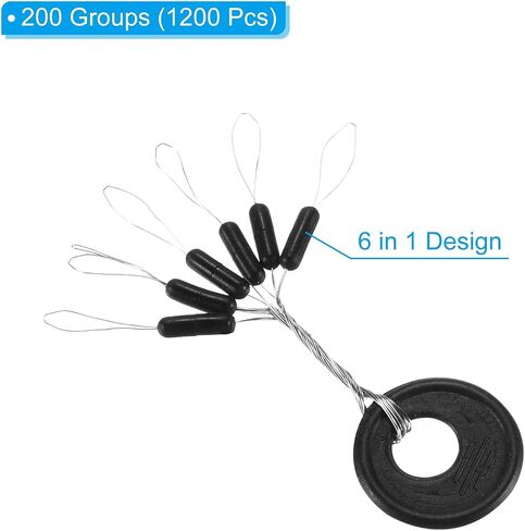 PATIKIL Fishing Rubber Bobber Beads Stoppers, Float Sinker Stop Cylinder Shaped with Storage Case in Saudi Arabia