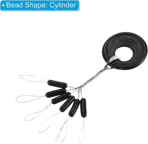 PATIKIL Fishing Rubber Bobber Beads Stoppers, Float Sinker Stop Cylinder Shaped with Storage Case in Saudi Arabia