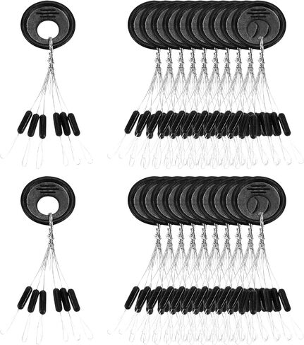 PATIKIL Fishing Rubber Bobber Beads Stoppers, Float Sinker Stop Cylinder Shaped with Storage Case in Saudi Arabia