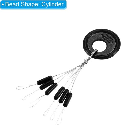 PATIKIL Fishing Rubber Bobber Beads Stoppers, Float Sinker Stop Cylinder Shaped with Storage Case in Saudi Arabia