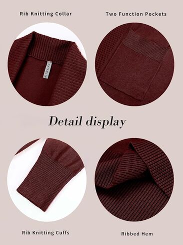 Sucolan Women's Cardigans 2023 Open Front Kint Cardigan Sweater Lightweight Soft Sweater Jacket with Pockets in Saudi Arabia