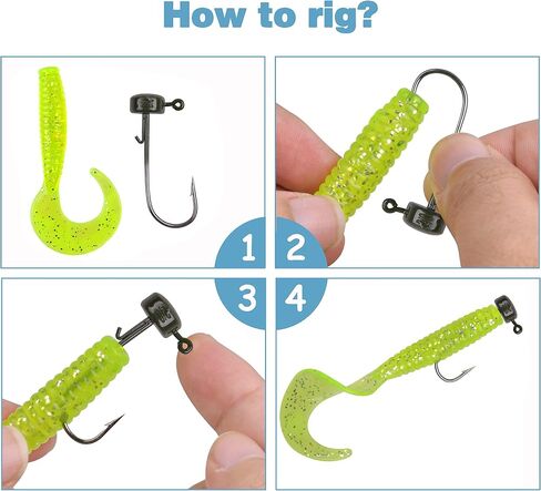 Ned Rig Jig Heads Kit-25pcs Finesse Mushroom Shroom Jig Hooks for Soft Lures Ned Rig Jig Heads for Bass Fishing Crappie Jig Heads Mushroom Head Jigs Freshwater or Saltwater 1/6 1/8 and 1/10oz in Saudi Arabia