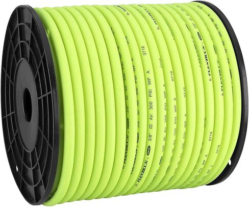 Flexzilla Pro Air Hose, Bulk Plastic Spool, 1/4 in. x 250 ft, Heavy Duty, Lightweight, Hybrid, ZillaGreen - HFZ14250YW in Kuwait