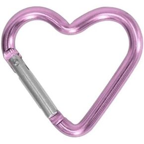 Heart Shaped Carabiner Clip Aluminum Alloy Keychain Clip Spring Snap Hook Camping Backpack Clips Heavy Duty Carabiner Lightweight Aluminum Alloy Keychain Clip Backpack Carabiner Rustproof Accessories