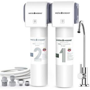 Weiss wasser Ultra-Filtration Under Sink Water Filter,4-Stage Water Filter for Sink,99.99% of Contaminants Larger Than 0.01μm,with Dedicated Faucet,WU2.SH01…