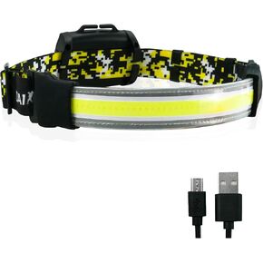 Rechargeable Headlamps Flashlight, 220° Wide Beam COB Headband Headlamp, USB Charging Headlight with 2000 Lumen 3 Modes Head Lamp for Camping, Running, Fishing, Hiking, Hard Hat Outdoor