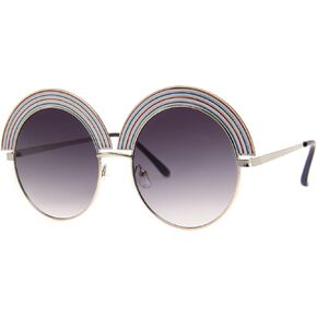 A.J. Morgan Eyewear unisex adult Rainbow Sunglasses, Gold/Pink, 55 US