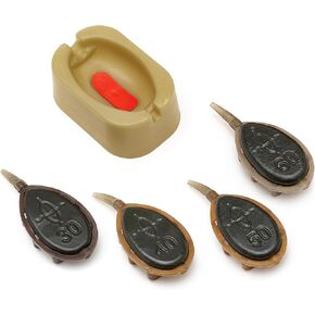 Carp Fishing Method Feeder Set - Rubber Release Bait Holder & Feeders for Fishing, 4 Pcs (30 g, 40 g, 50 g, 60 g) - Carp Fishing Equipment