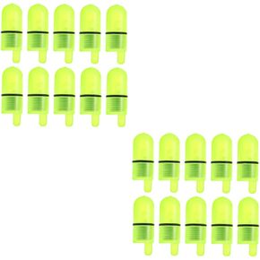 LIOOBO 60 pcs LED Night Fishing Rod Bite Bait Alarm Light with Twin Bells Ring Fishing Bite Alarm Indicator On Fishing Rod Sea Fishing Rod Light Clip Green Fishing Accessories in Kuwait