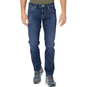 بنطال جينز Mavi الرجالي Marcus Regular Rise Slim Straight Leg Jeans، Rinse Brushed Williamsburg، 36W x 30L in Kuwait