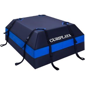 Car Roof Cargo Carrier, 15 Cubic Feet Roof Top Cargo Carriers, Car Luggage Roof Carrier - Car Storage Roof, Car Roof Bag, Includes Anti-Slip Mat + Reinforced Straps + Luggage Lock + Storage Bag
