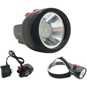 Waterproof LED Mining Cap Lamp Superbright Headlight,Mining Headlamp Explosion Proof Underground Head Lamp Coal Mining Lights Miner Lamp for Hard Hat (Black100)