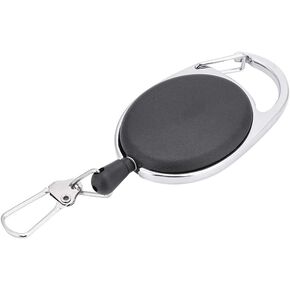 Alomejor Anti-Theft Keychain Retractable Reels Key Holders Chains Key Split Ring for Outdoor