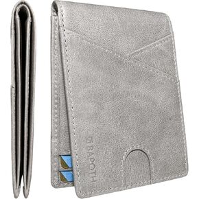 Genuine Leather Wallets For Men,Slim Wallet For Men,RFID Wallet For Men With ID Window|Bills Slot|9 Card Slots,Front Pocket Wallet For Men,Mens Wallets Leather Gifts For Men With Gift Box