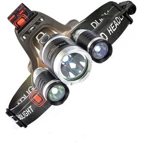 LED Light Camping Rechargeable Light Headlamp High Lumens 4 Modes Waterproof Head Flashlight Light with 2 Rechargeable Batteries, USB Cable, Wall Charger and Car Charger for Running Outdoor Sports in Saudi Arabia