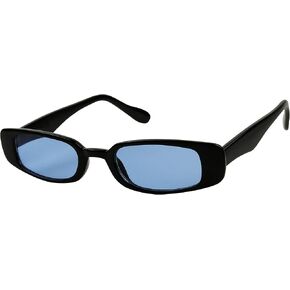 ShadyVEU Slim Classic Rectangular Sunglasses UV Protection 90’s Vintage Small Wide Retro Frame Fashion Shades