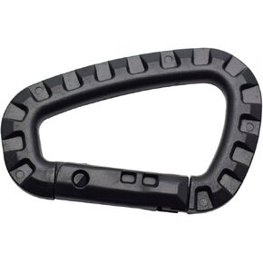 6 pcs Tactical Clip D Shape High Spring Strength Plastic Buckle EDC Tool for Molle bag backpack/Keychain