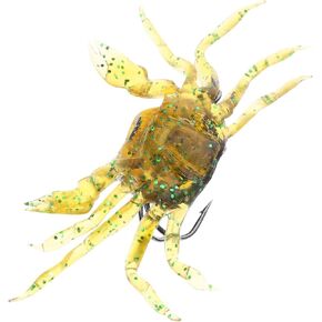 Artificial Crab Lure Fake Crab Artificial Bait Simulation Baits Crab Artificial Fishing Baits Fish Bites Saltwater Crab Snare Bait Slingshot Crab Bait Bionic Bait with Hook 3D