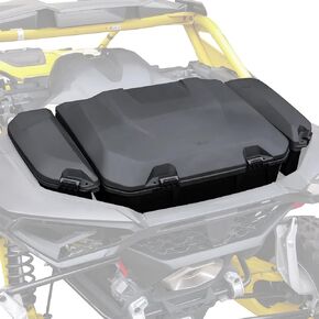 SAUTVS UTV Poly Water Resistant Large Capacity Rear 96L Storage Cargo Trunk Box & 13.5L Side Cargo Storage Boxes Set for Can-Am Maverick R X RS 2024+ Accessories (3PCS, Replace #715007182, 715007372)