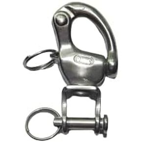 US Stainless Snap Shackle with Forged Swivel Jaw Type 2476 12mm (1/2") Marine Grade 316 Stainless