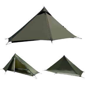 TENPLAY Ultralight Tent,1 Person,Backpacking Camping Tent,Trekking Pole Tent,4-Season,Lightweight,Nylon,Waterproof 5000mm,Double Wall,Compact,Easy Set up,Portable,Shelter for Camping,Hiking,Climbing.