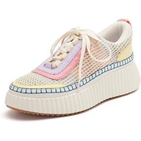 Women Lace Up Platform Woven Sneakers Comfortable Casual Fashion Sneaker Low Top Chunky Walking Shoes