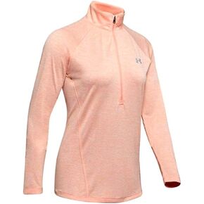 Under Armour Women's Standard Tech Twist ½ Zip Long-Sleeve Pullover, (500) Misty Purple/Fresh Orchid/Metallic Silver, Large