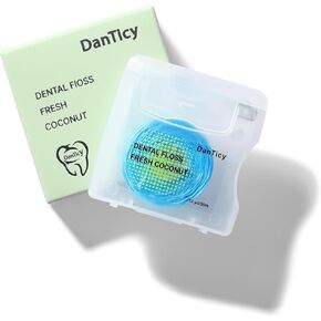 Coconut-Oil Infused Woven Dental Floss, Natural Waxed Floss Perfect for People with Wide Gaps Between Teeth, Deep Clean and Slides Smoothly & Easily, PFAS Free | Mint Flavored (33 Yds x 2 Unit)