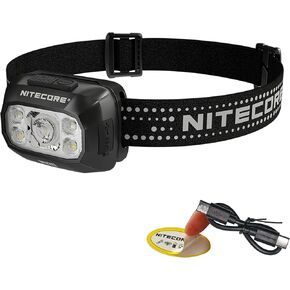 Nitecore NU30 500 Lumen LED Rechargeable Headlamp with White and Red Beams Sticker