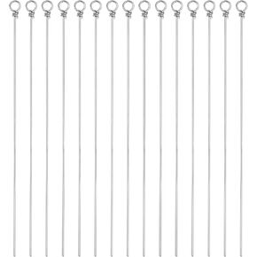 PATIKIL Fishing Looped Spinner Shaft Stainless Steel Looped Wire Spinner Baits Fishing Lure Making Supplies Rigs