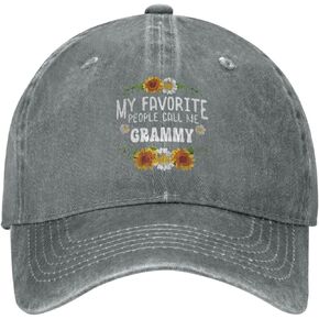 My Favorite People Call Me Grammys Hat for Women Baseball Hats with Design Hats Gray