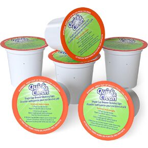 Quick & Clean [18-Pack] Keurig Cleaning Pods - K Cup Cleaner Pod For Keurig - 2.0 Coffee Machine Compatible, Removes Stains, Non-Toxic and Eco-Friendly - Descaler/Descaling Solution Compatible