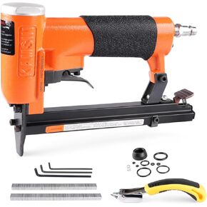 KAMSIN KN7116 22 Gauge Pneumatic Upholstery Stapler 71 Series 3/8-Inch Crown 1/4-Inch to 5/8-Inch Leg Length Fine Wire Stapler,Furniture Stapler for Furniture and Fabric