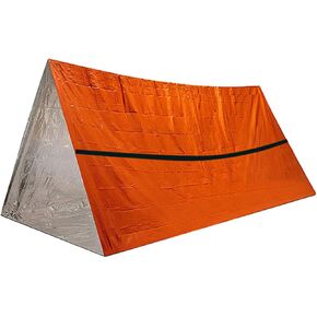 Survival Tent Emergency Tent Thermal Blankets Thermal Rescue Shelter Foldable Survival Tent for Outdoor Camping Hiking Adventure Orange
