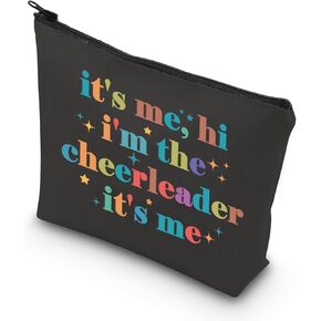 TSOTMO Cheerleader Zipper Makeup Bag It's Me, Hi I'm The Cheerleader It's Me Bag Cheerleading Teammate Gift (cheerleader)