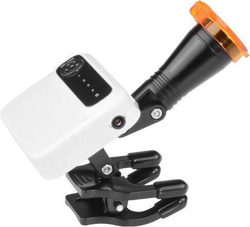 5W LED Portalbe Headlight Lamp with Optical Filter and 2 Magnet Adsorption Batteries for Any Binocular Loupe (White) in Saudi Arabia