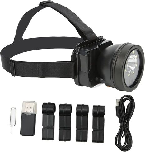 Headlamp Wearable Camera,Head Mounted Camera,1080P HD Video Camcorder,LED Headlamp Rechargeable,IP66 Waterproof, Rechargeable Hands Free Head Mounted Camera, for Camping, Running, Climbing, Hiking in Saudi Arabia