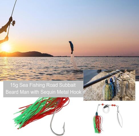 The Lord of the Tools 6pcs Fishing Spinner Baits Lures Buzz Prop Spinner Baits Kit for Bass Carp Mandarin Fish Snakehead Carbon Hook Modern Multicolor Bait in Saudi Arabia