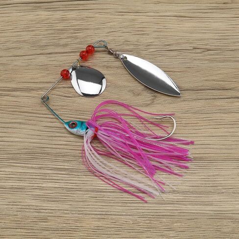 The Lord of the Tools 6pcs Fishing Spinner Baits Lures Buzz Prop Spinner Baits Kit for Bass Carp Mandarin Fish Snakehead Carbon Hook Modern Multicolor Bait in Saudi Arabia