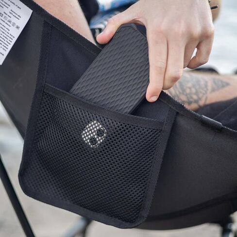 Portable Camping Chair, Compact Folding Beach Chair, Lightweight Camping Chair, Portable Folding Chair, Travel Chair, Park Chair, Festival Chair, Field Chair, Ultralight Chairs for Adults, Black in Saudi Arabia