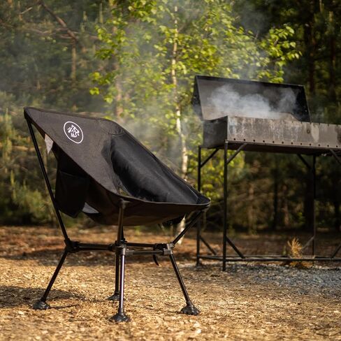 Portable Camping Chair, Compact Folding Beach Chair, Lightweight Camping Chair, Portable Folding Chair, Travel Chair, Park Chair, Festival Chair, Field Chair, Ultralight Chairs for Adults, Black in Saudi Arabia