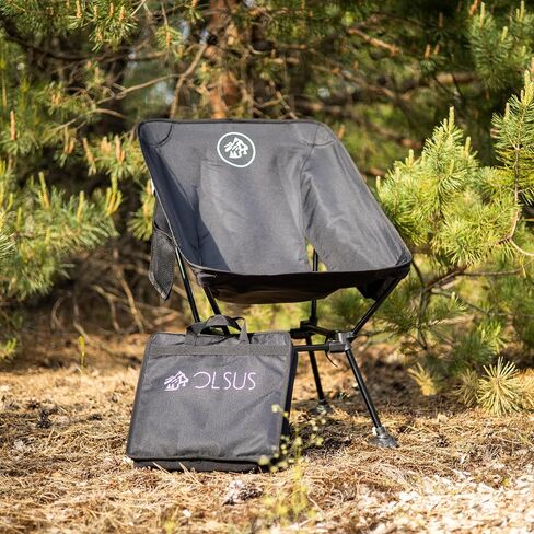Portable Camping Chair, Compact Folding Beach Chair, Lightweight Camping Chair, Portable Folding Chair, Travel Chair, Park Chair, Festival Chair, Field Chair, Ultralight Chairs for Adults, Black in Saudi Arabia