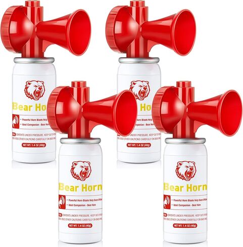 2 Pack Bear Horn to Scare Bears 1.4oz, Very Loud 120dB Bear Air Horns for Safety for Hiking, Heard Up to 1/2 Mile Away, Bear Spray Self Defense, Blow Horn to Scare Wild Animals, Bear Alarm in Saudi Arabia