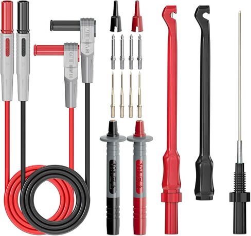 Goupchn 2PCS Multimeter Test Leads 4mm Banana Plug Male to Male with Puncture Probes Wire-Piercing Test Clip Tool for Multimeter Testing Automotive Car Repairing in Saudi Arabia