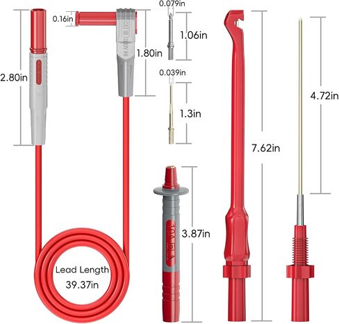 Goupchn 2PCS Multimeter Test Leads 4mm Banana Plug Male to Male with Puncture Probes Wire-Piercing Test Clip Tool for Multimeter Testing Automotive Car Repairing in Saudi Arabia
