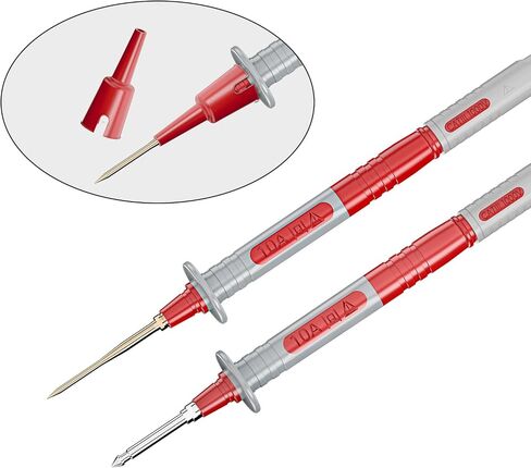 Goupchn 2PCS Multimeter Test Leads 4mm Banana Plug Male to Male with Puncture Probes Wire-Piercing Test Clip Tool for Multimeter Testing Automotive Car Repairing in Saudi Arabia