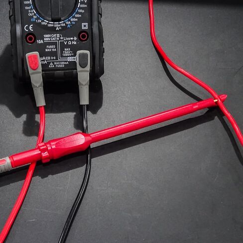 Goupchn 2PCS Multimeter Test Leads 4mm Banana Plug Male to Male with Puncture Probes Wire-Piercing Test Clip Tool for Multimeter Testing Automotive Car Repairing in Saudi Arabia