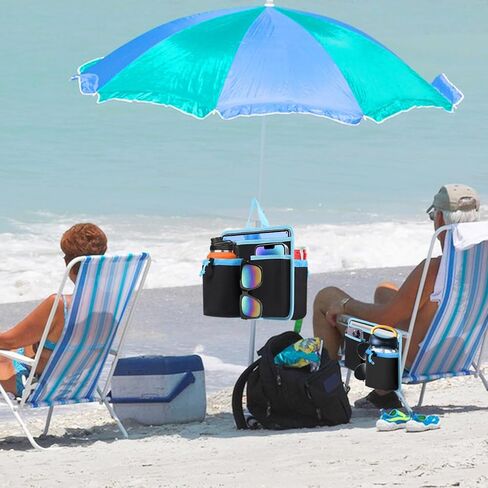 Camping Beach Chair Side Organizer Armchair Beach Chair Cup Holder Armrest Storage Bag Side Pocket Bag Folding Chair Cup Organizer Hanging Chair Attachment for Ipad,Phone,Book,Bottle,Sunglasses in Kuwait
